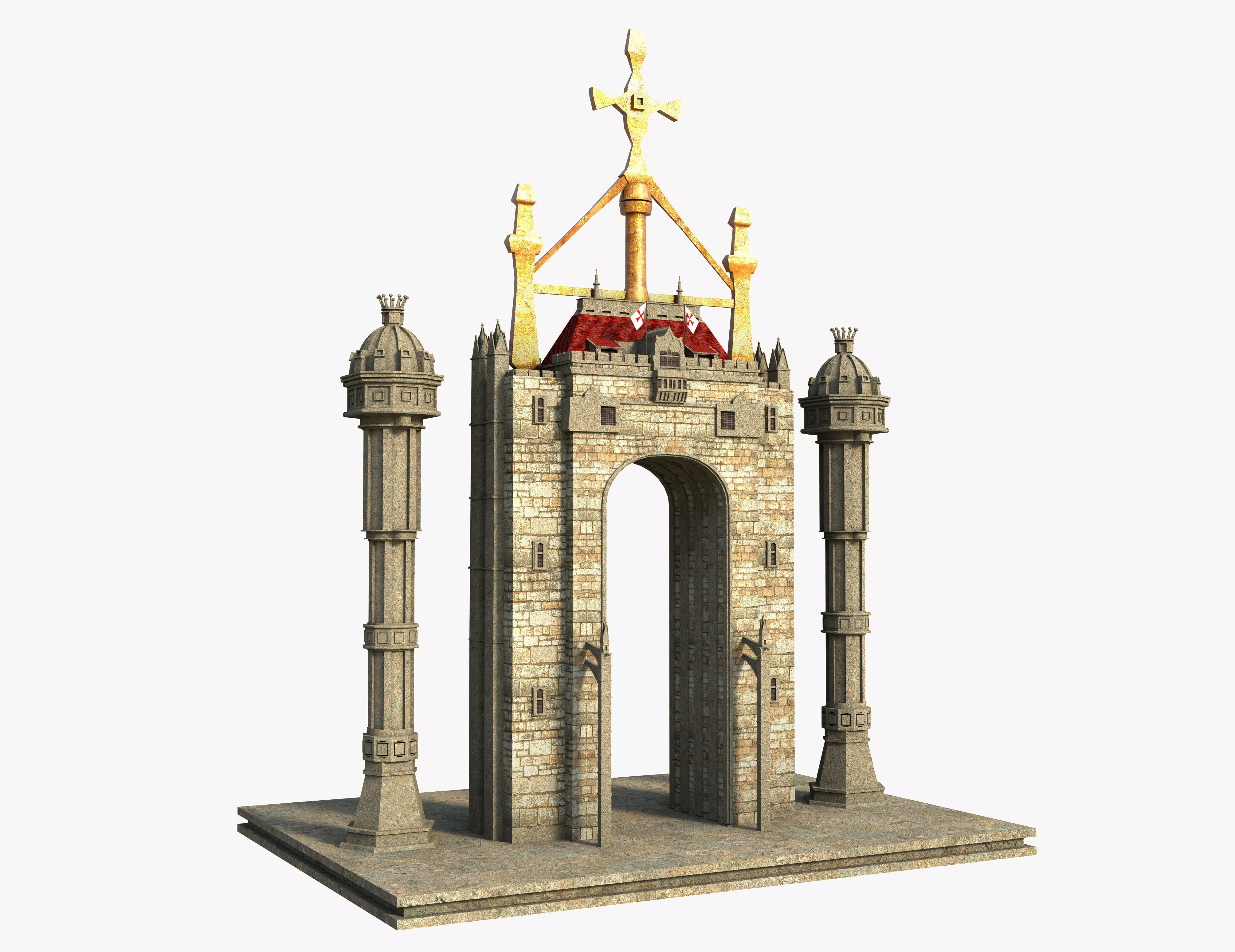 Ancient Gate Free 3D model