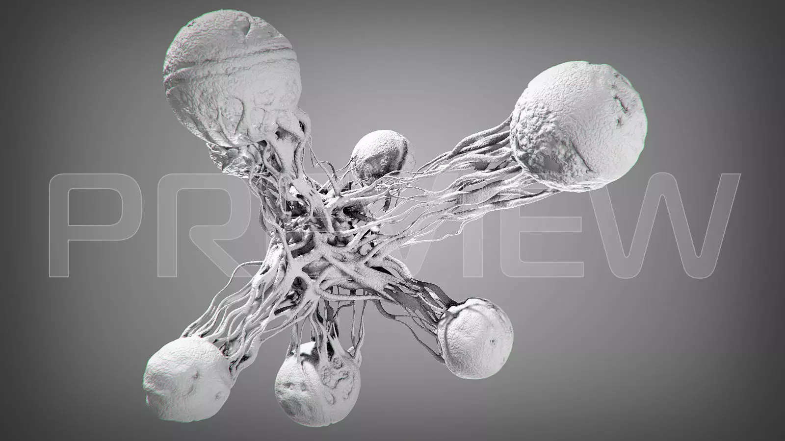 Cancer Stl Model structure of cell 3D print model_0