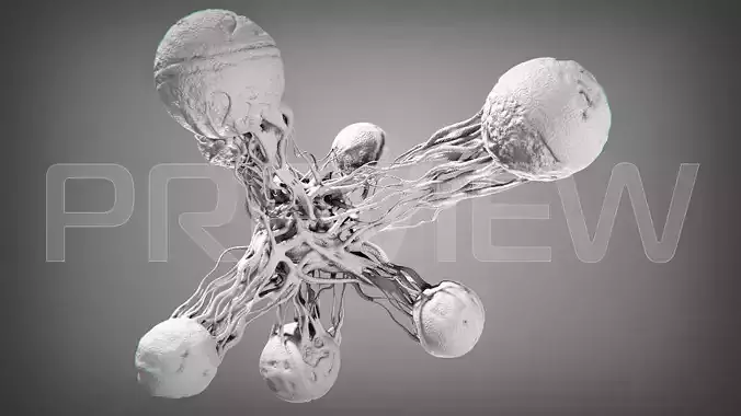 Cancer Stl Model structure of cell 3D print model