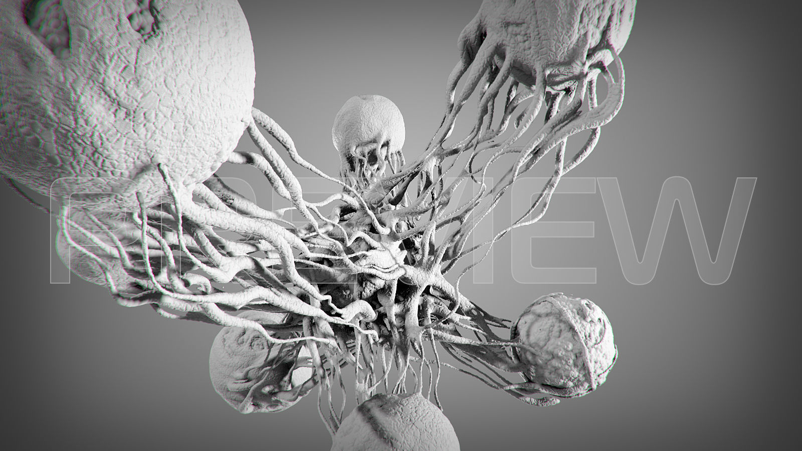 Cancer Stl Model structure of cell 3D print model_1