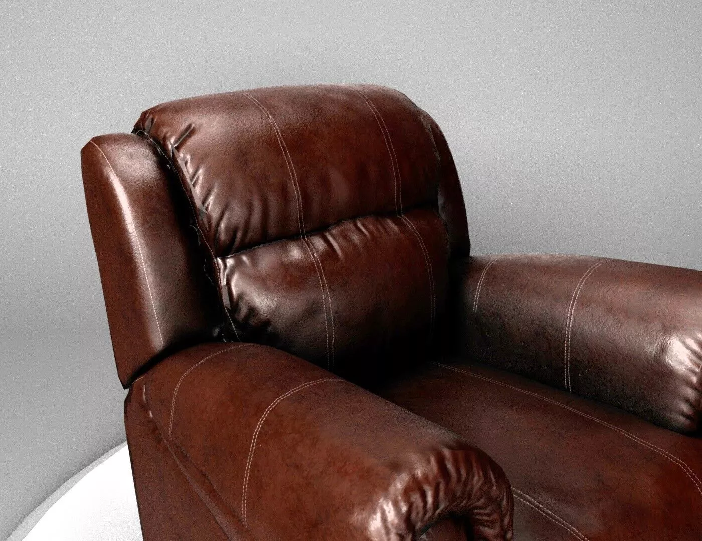 Vintage Recliner Chair Low-poly 3D model