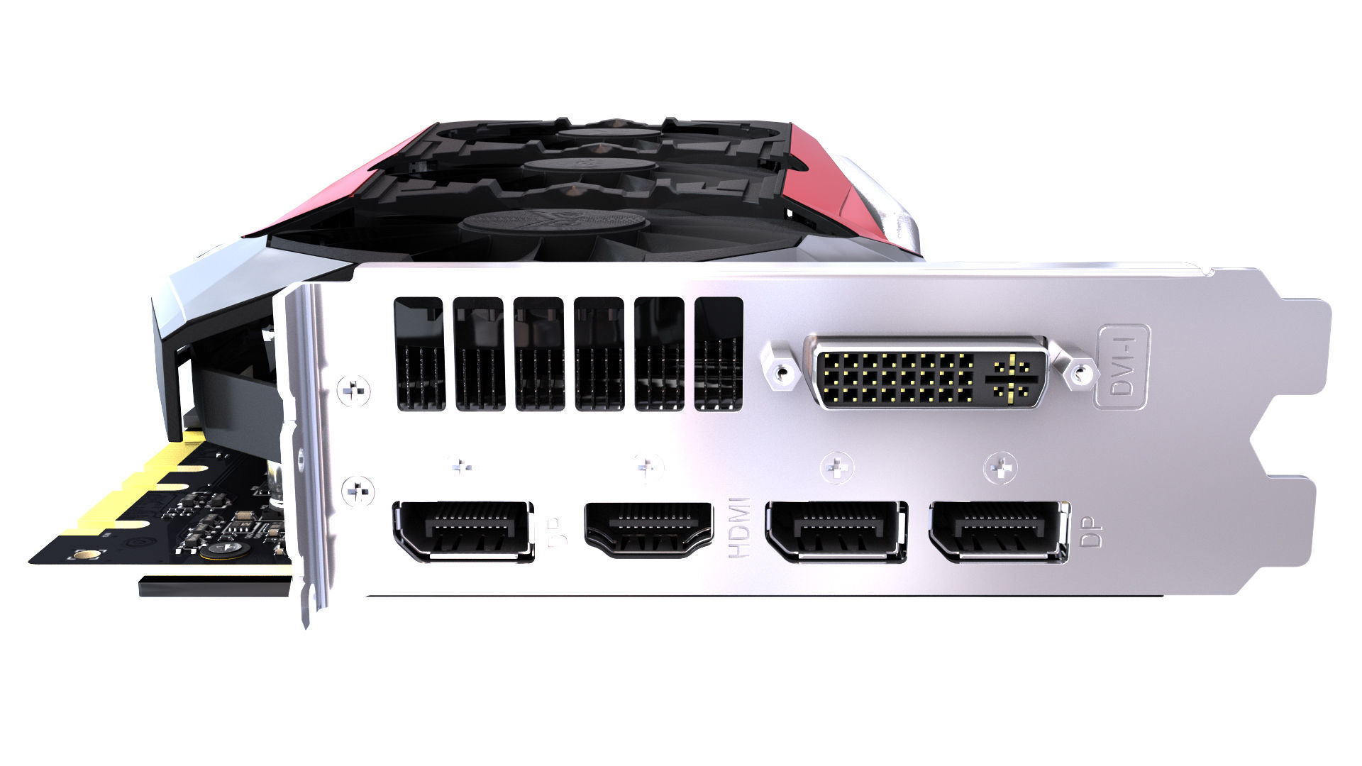 Asus Strix GTX 980 Ti Bonus SLI bridges 3D model_9