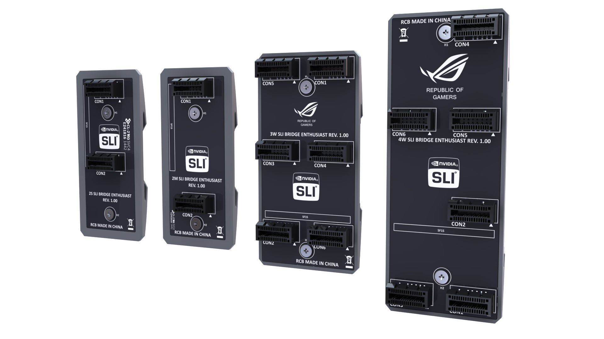 Asus Strix GTX 980 Ti Bonus SLI bridges 3D model_26