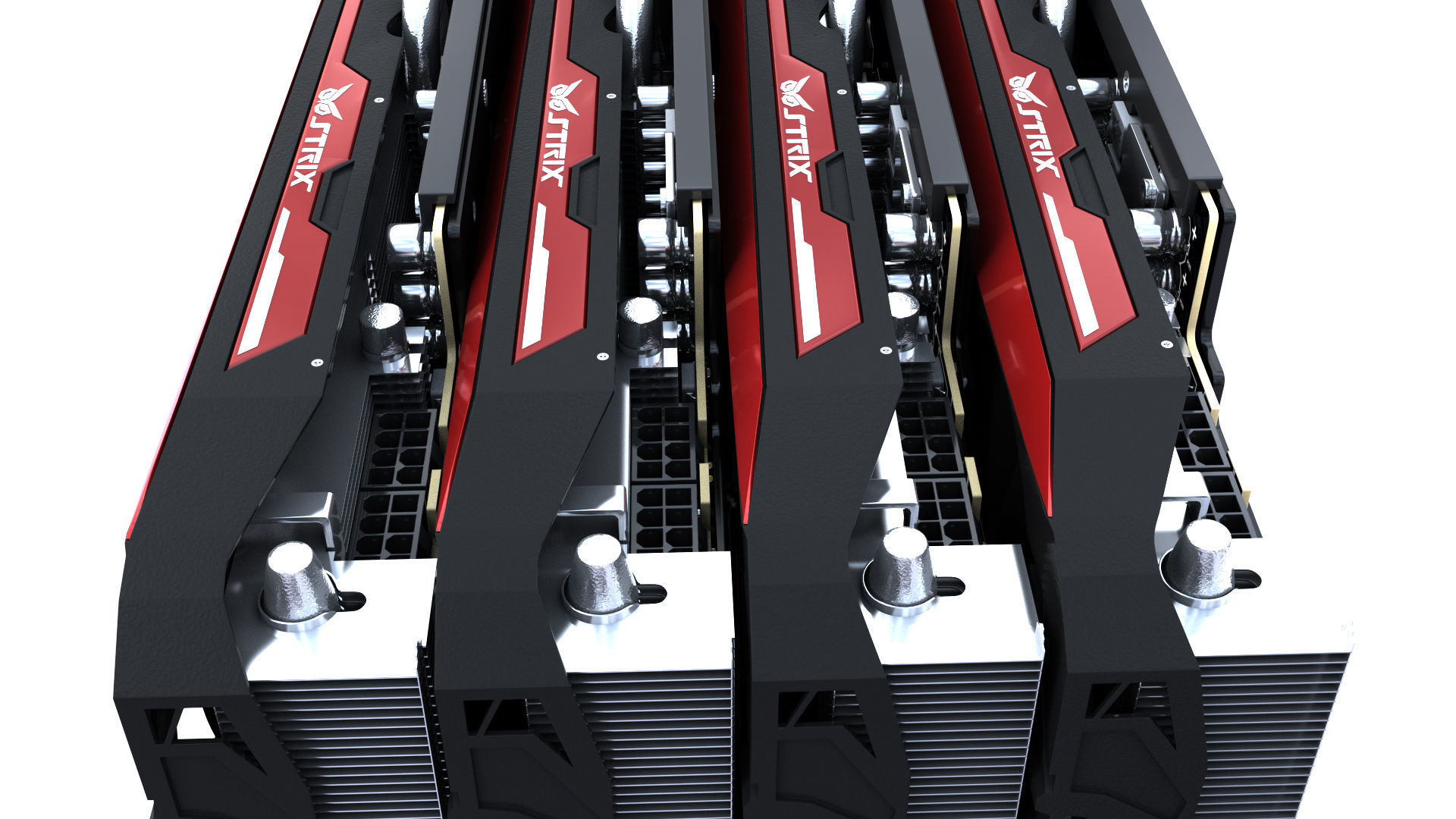 Asus Strix GTX 980 Ti Bonus SLI bridges 3D model_35