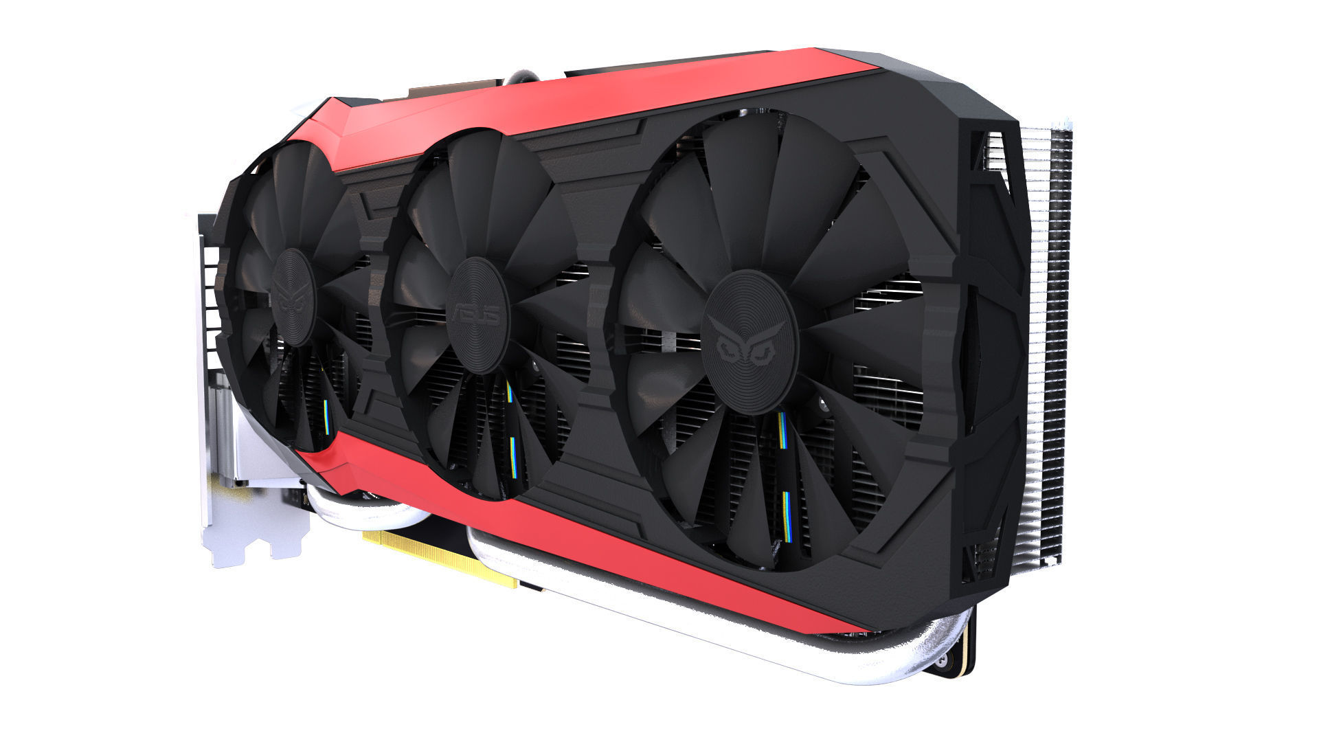 Asus Strix GTX 980 Ti Bonus SLI bridges 3D model_6