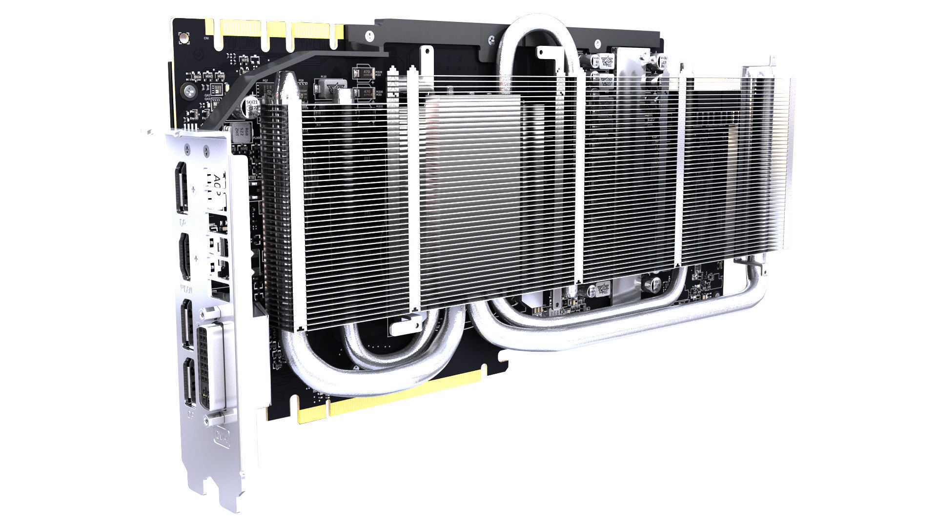 Asus Strix GTX 980 Ti Bonus SLI bridges 3D model_16
