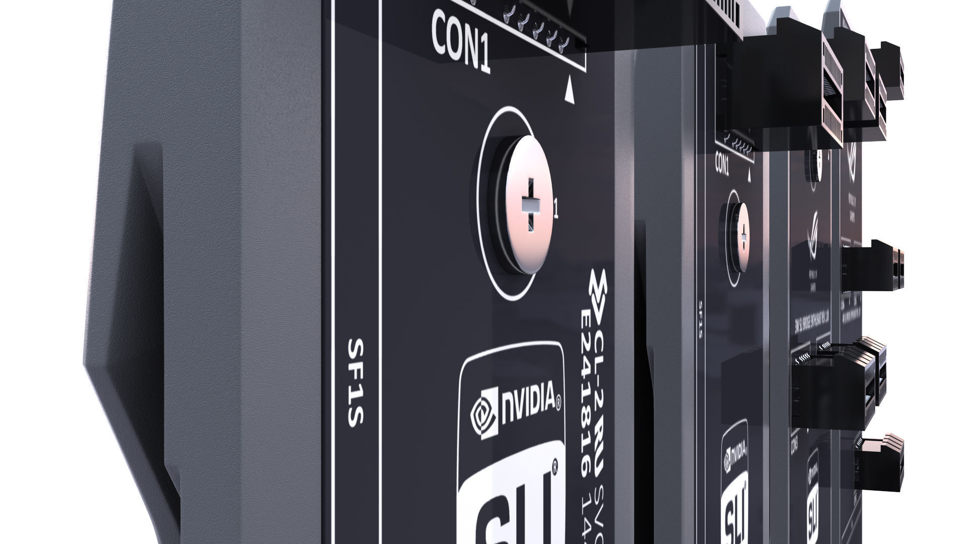 Asus Strix GTX 980 Ti Bonus SLI bridges 3D model_29