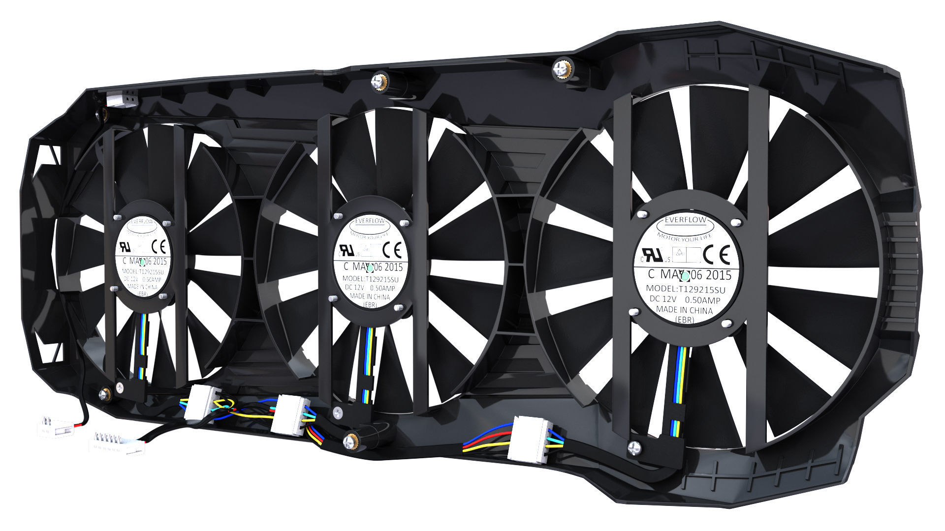 Asus Strix GTX 980 Ti Bonus SLI bridges 3D model_12