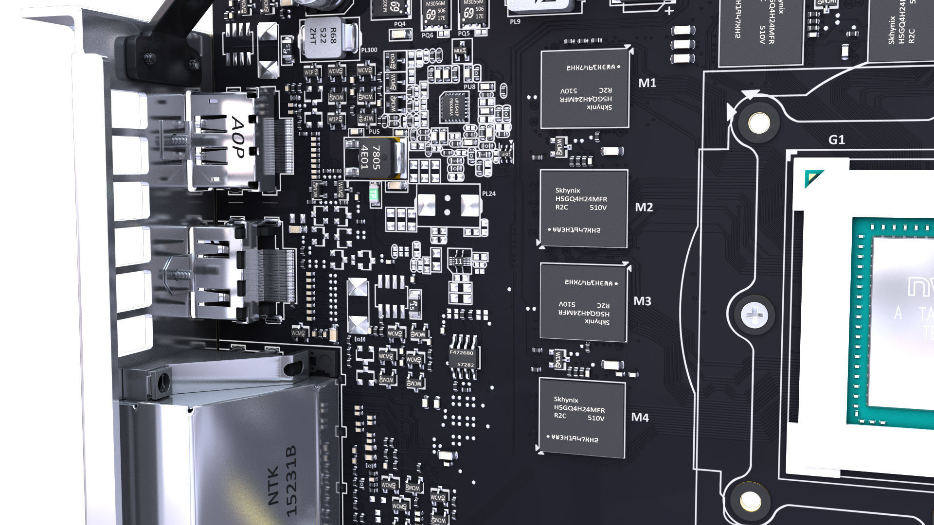Asus Strix GTX 980 Ti Bonus SLI bridges 3D model_21