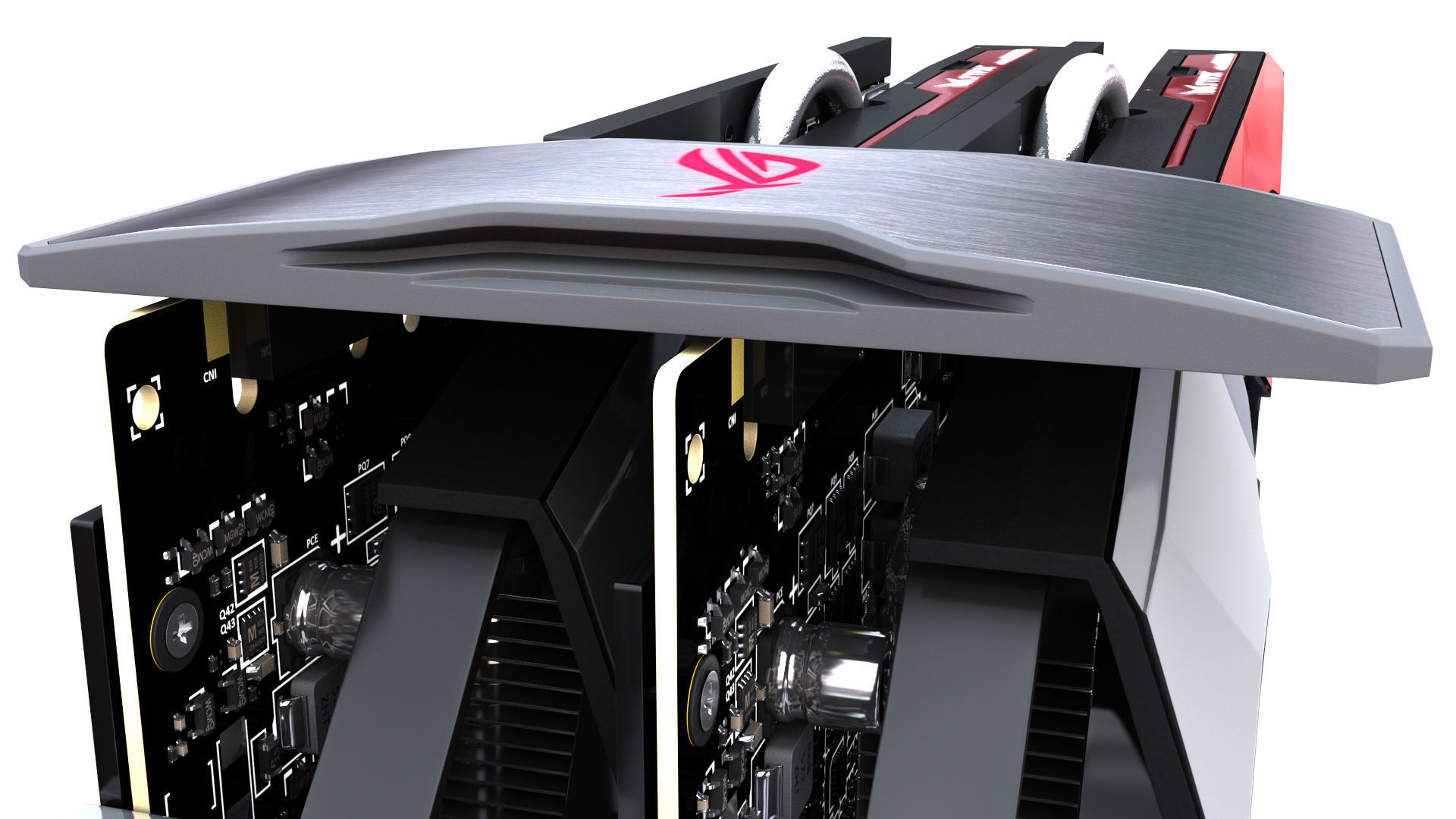 Asus Strix GTX 980 Ti Bonus SLI bridges 3D model_38