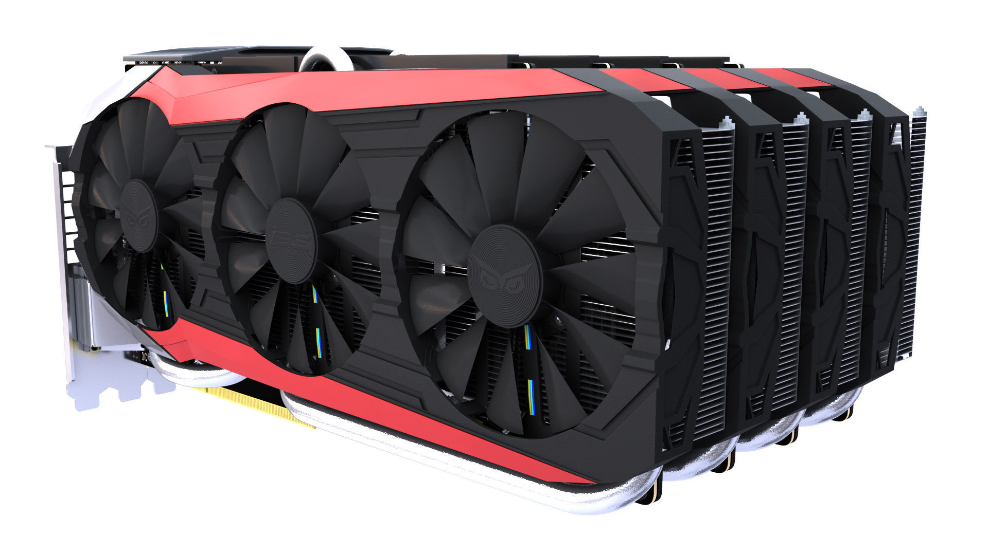 Asus Strix GTX 980 Ti Bonus SLI bridges 3D model_31