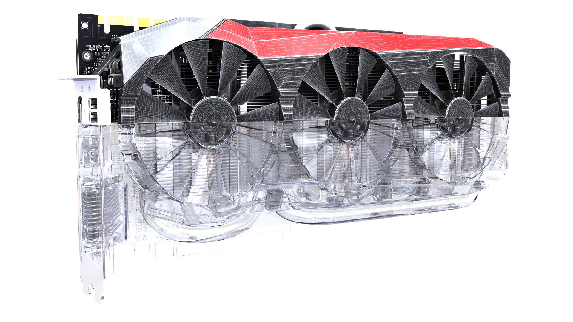 Asus Strix GTX 980 Ti Bonus SLI bridges 3D model_41