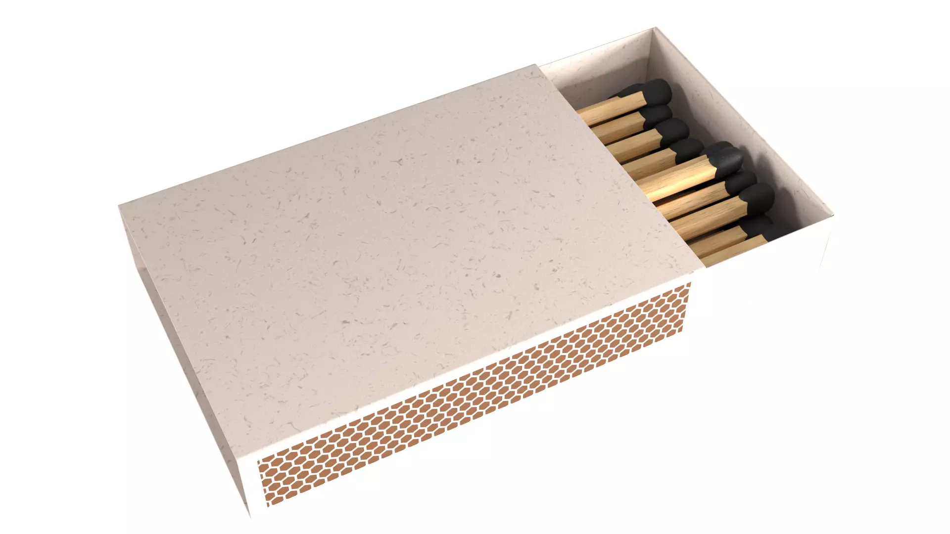 Matchbox Matches in Box PBR 2 Low-poly 3D model