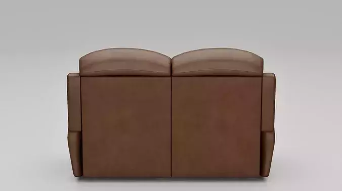 Two Seater Luxury Leather Recliner Sofa 8 Color Variants  Low-poly 3D model 6