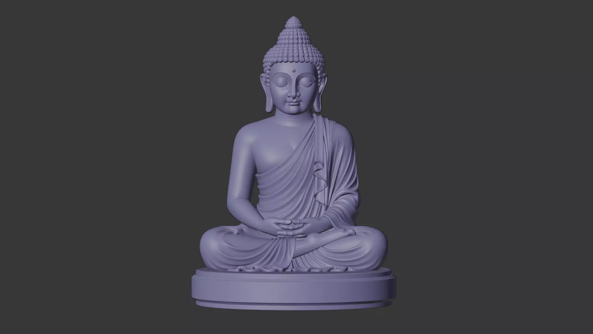 Minimal Buddha Statue STL 3D print model