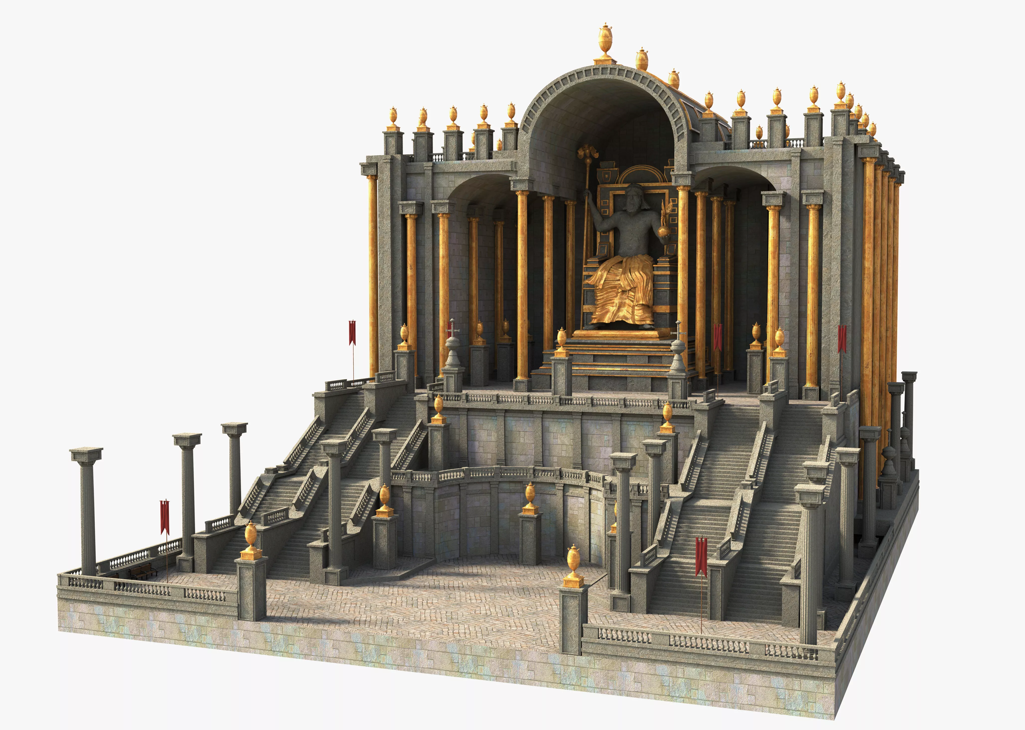 Statue of Zeus Temple 3D model