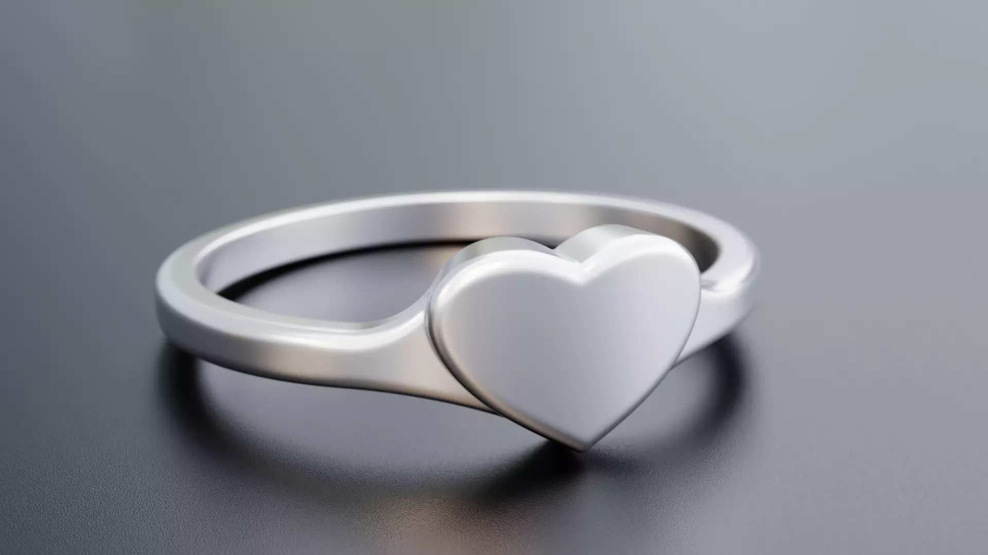 Single Heart Ring - Design-8-Personalized Initial 3D print model