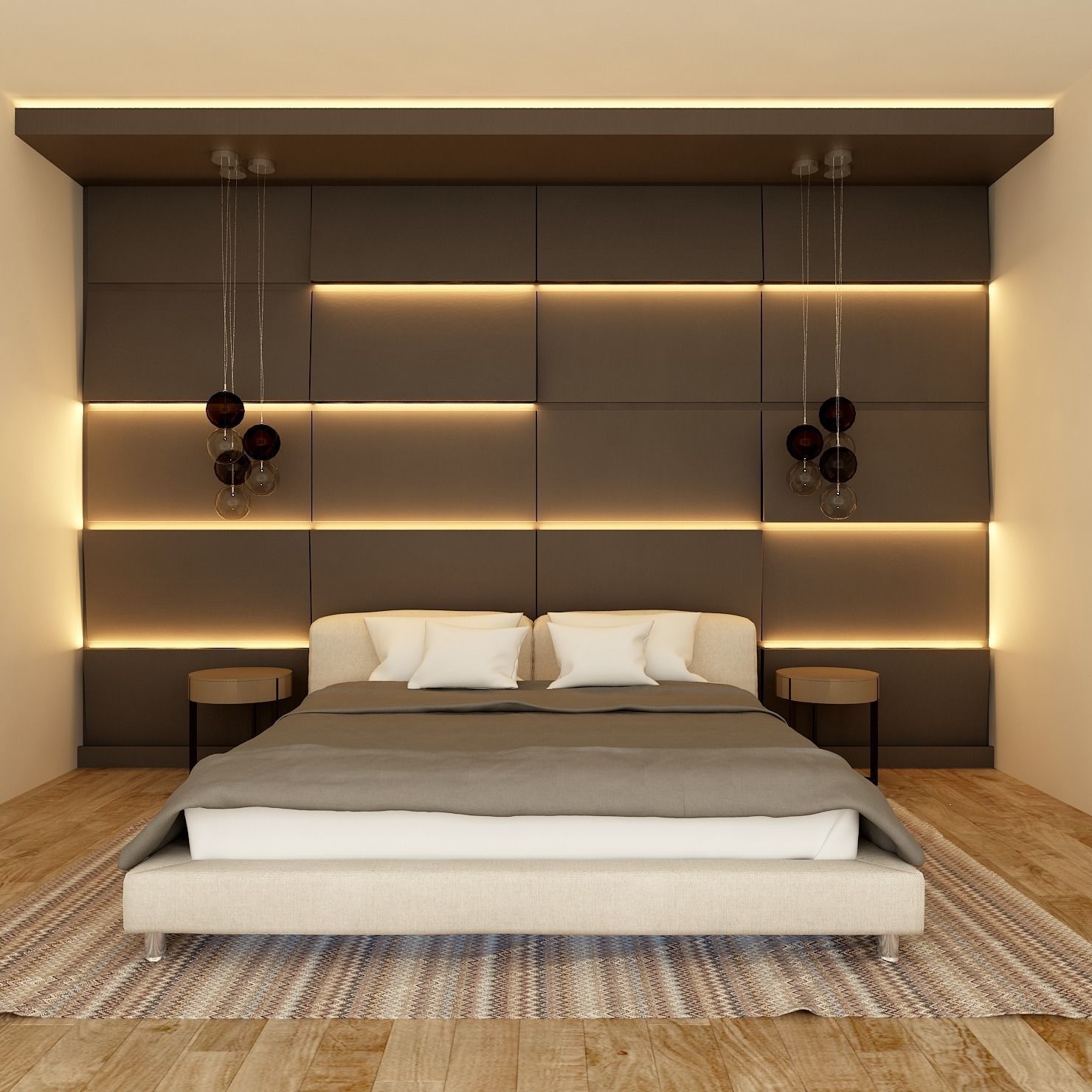 Bed Room Low-poly 3D model_0