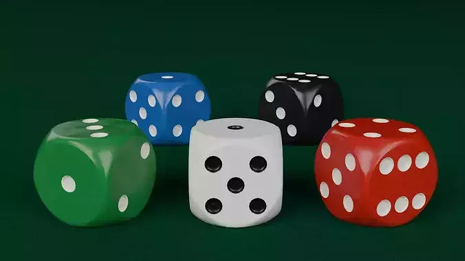 Game Ready Mid Poly Dice PBR 3D Model