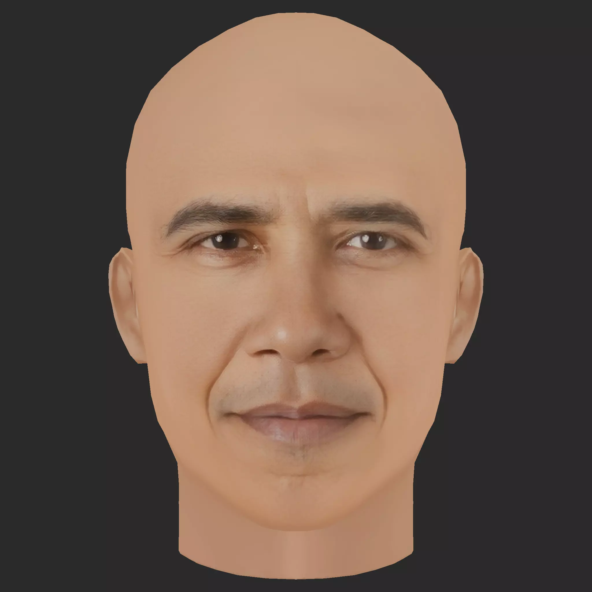 Low Poly Barack Obama Head Low-poly 3D model