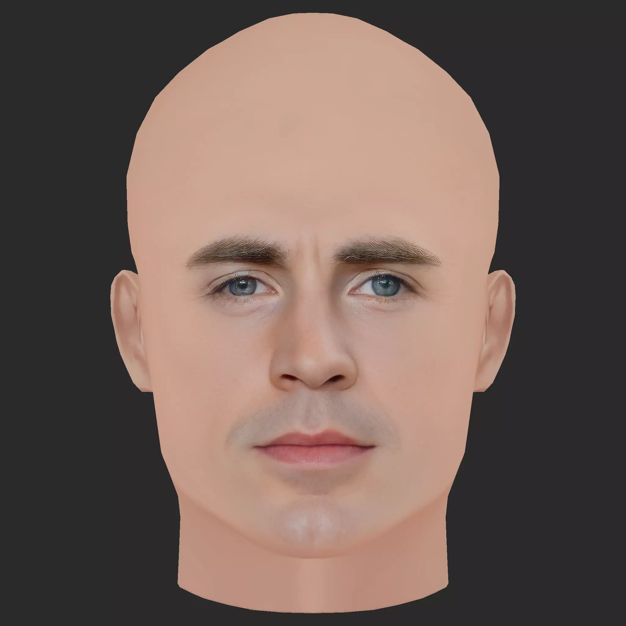 Low Poly Chris Evans Head Low-poly 3D model