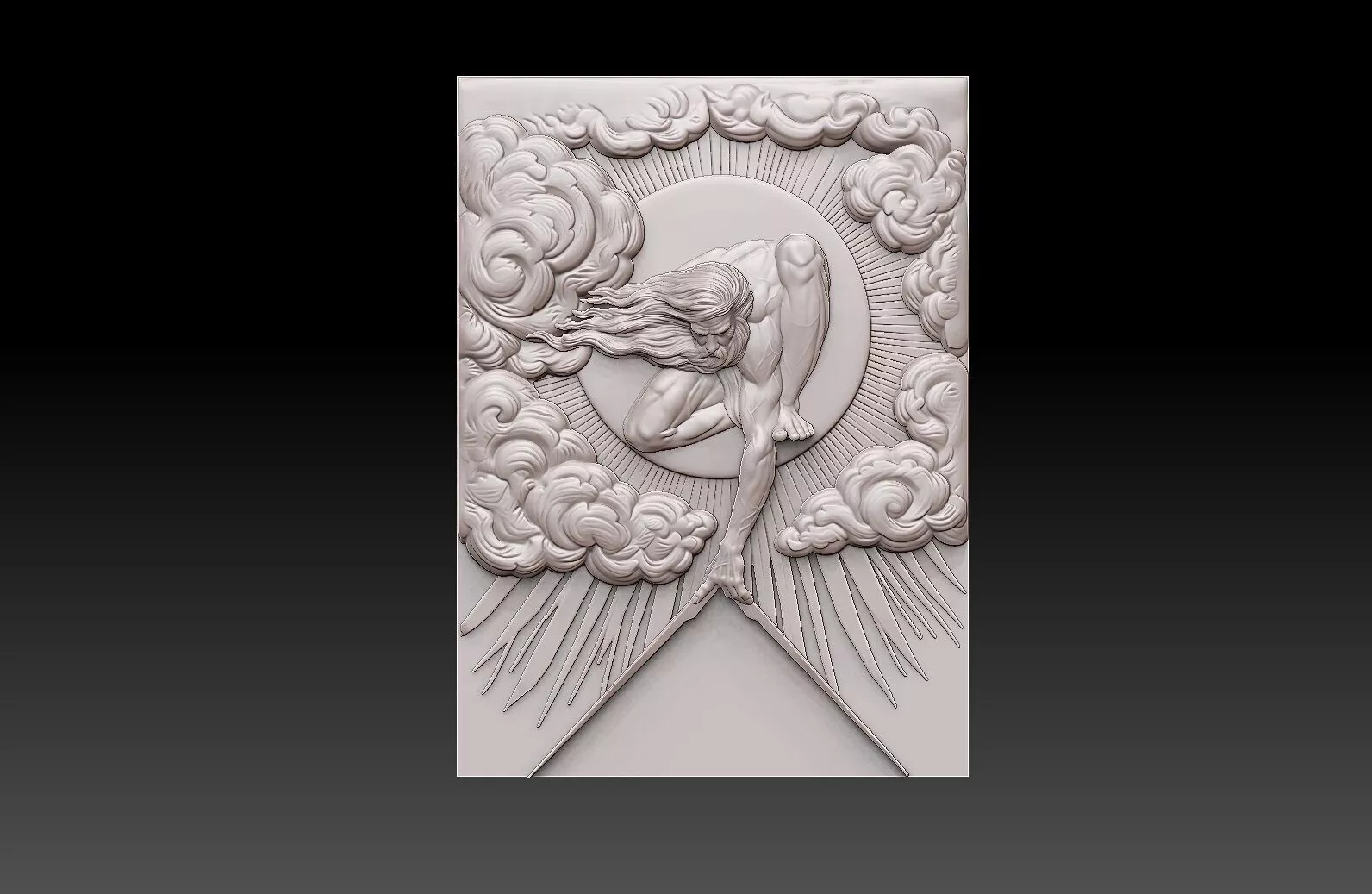 Ancient of Days Relief 3D print model