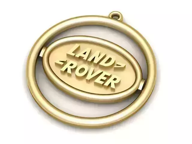 Trinket gold land rover badge