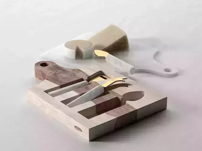 Marbled Cheese Board Set