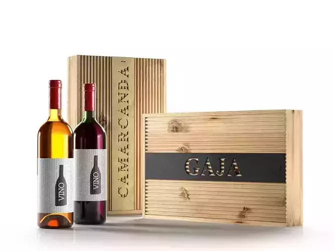 Wine and Gaja Boxes 3D model
