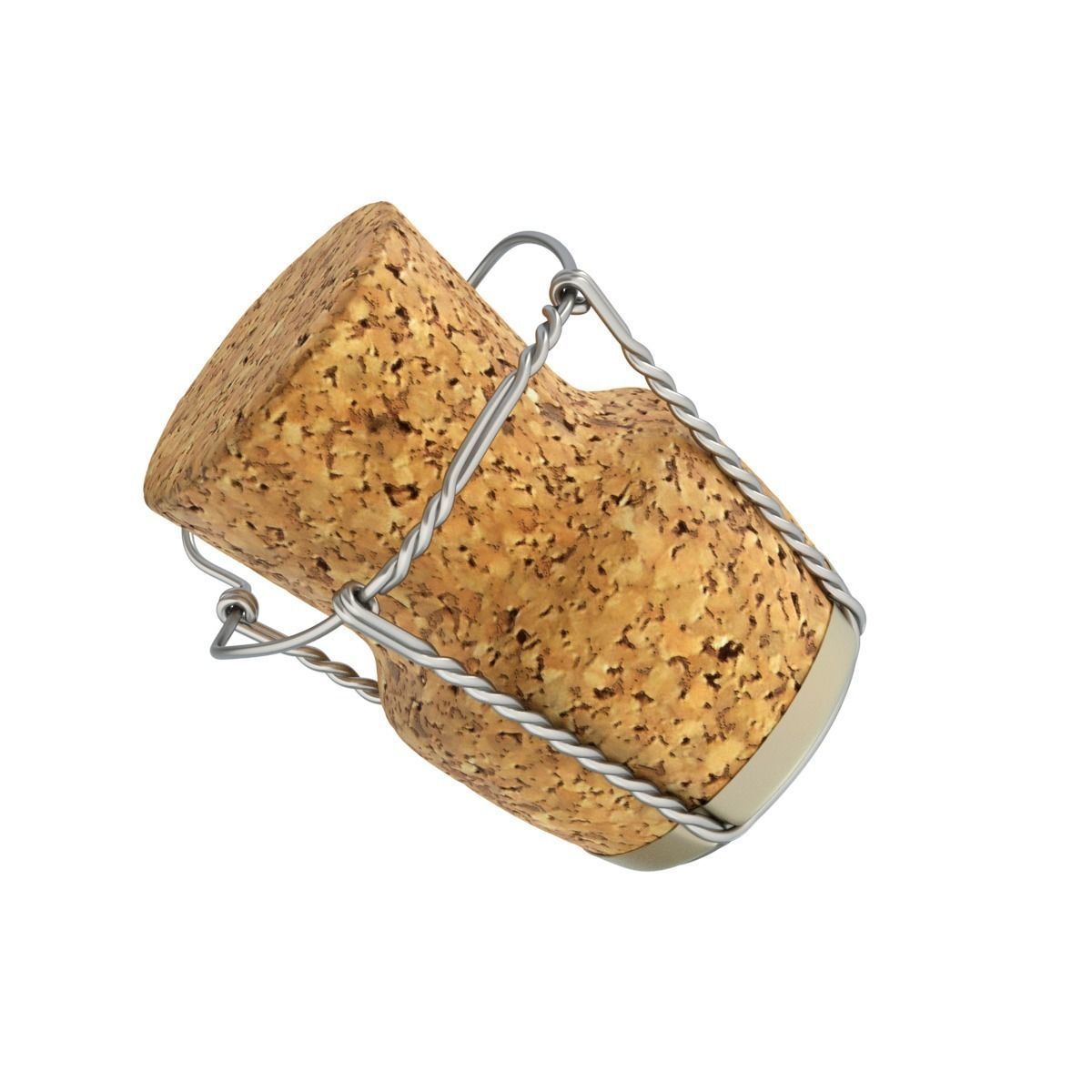 Champagne Cork 3D model_11