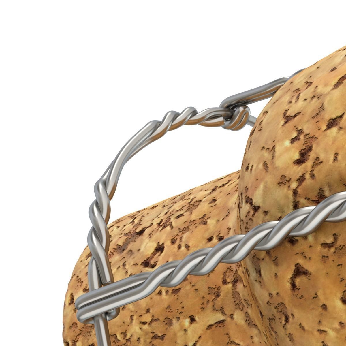 Champagne Cork 3D model_7