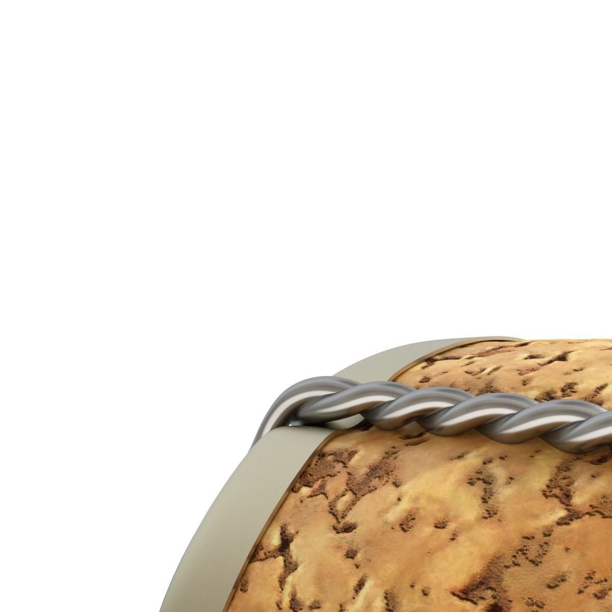 Champagne Cork 3D model_6