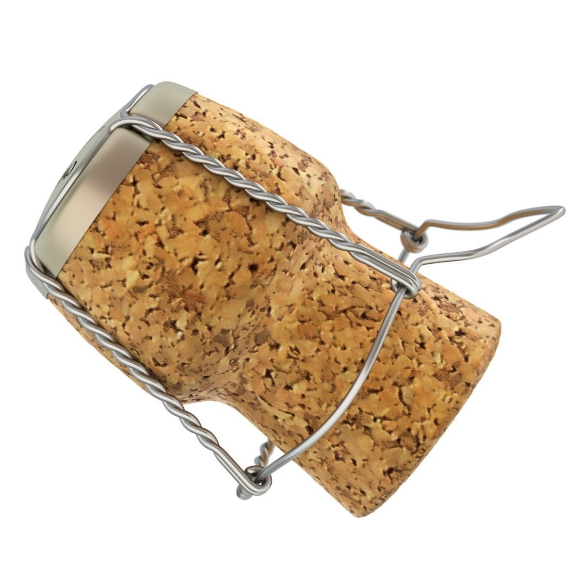Champagne Cork 3D model_12