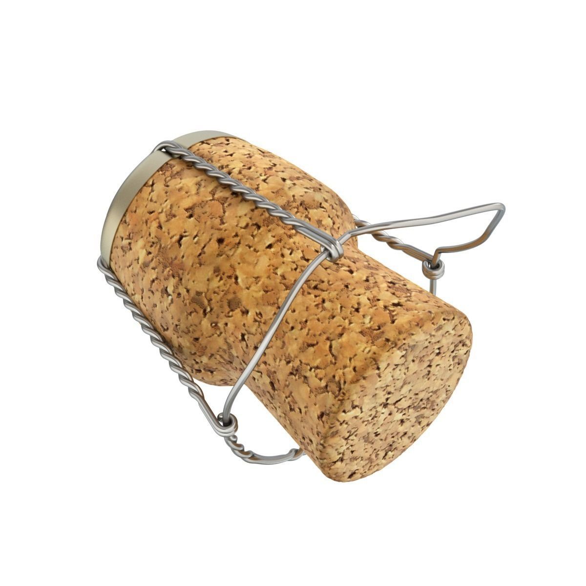 Champagne Cork 3D model_5
