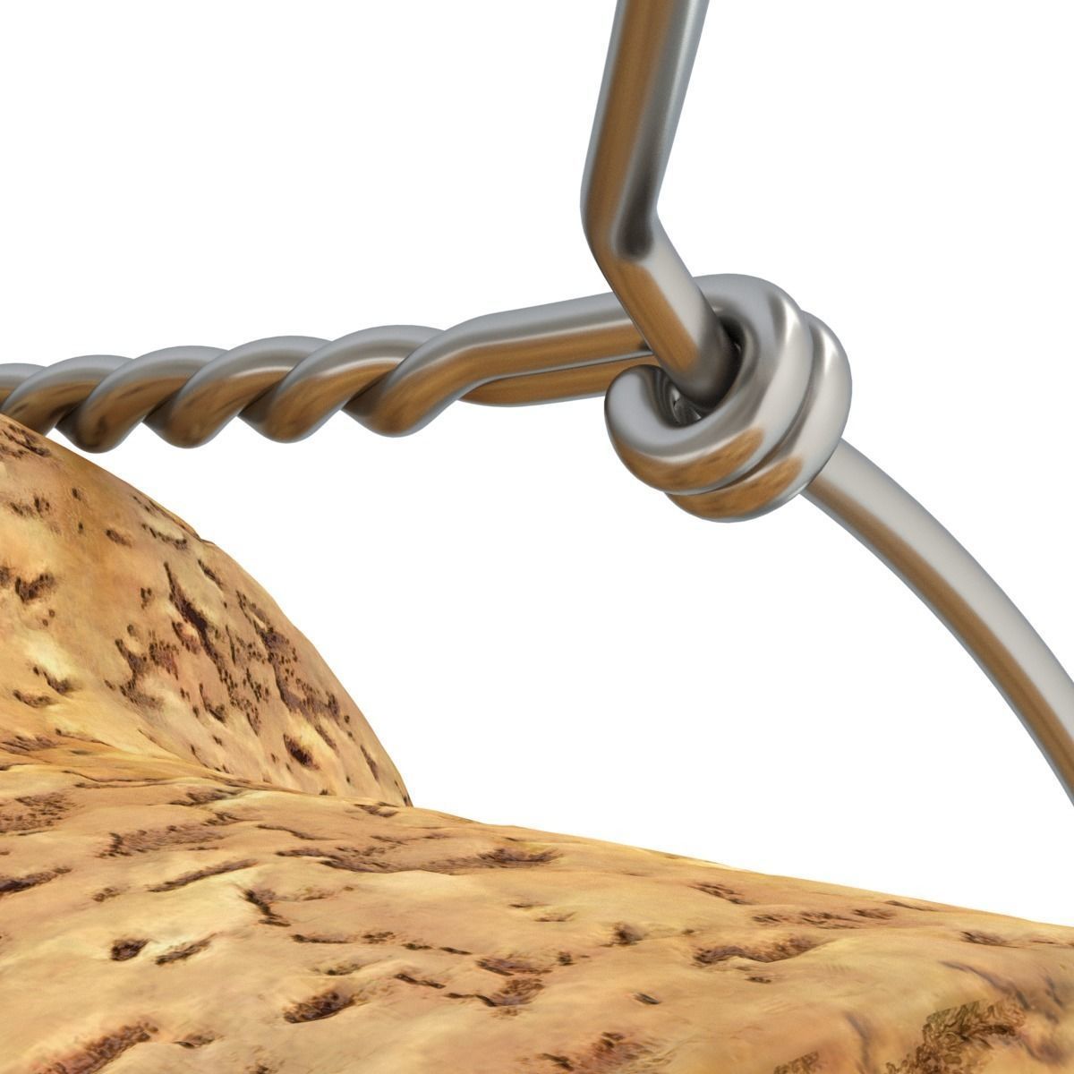 Champagne Cork 3D model_2