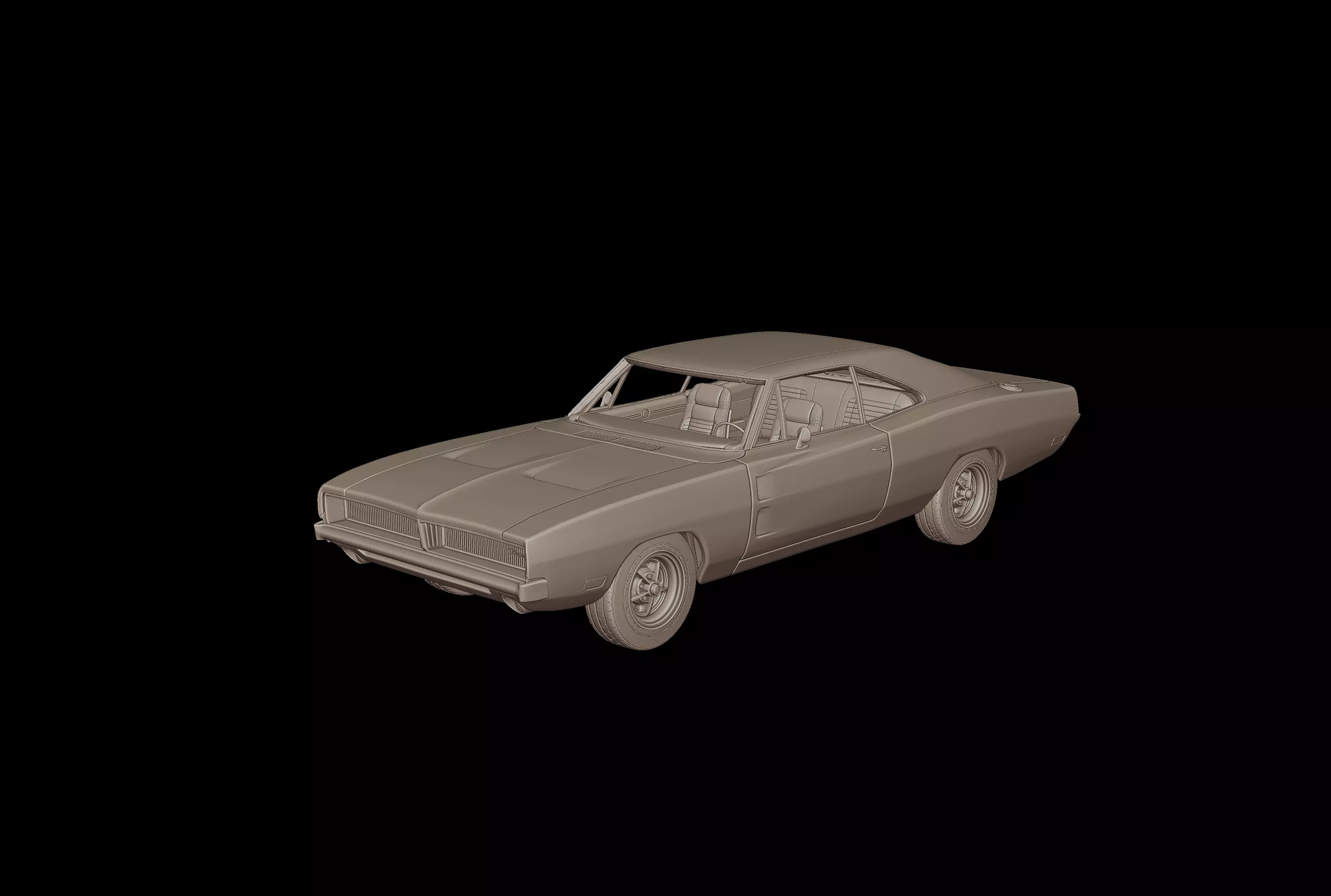 DODGE Charger RT 1969 3D PRINT MODEL 3D print model