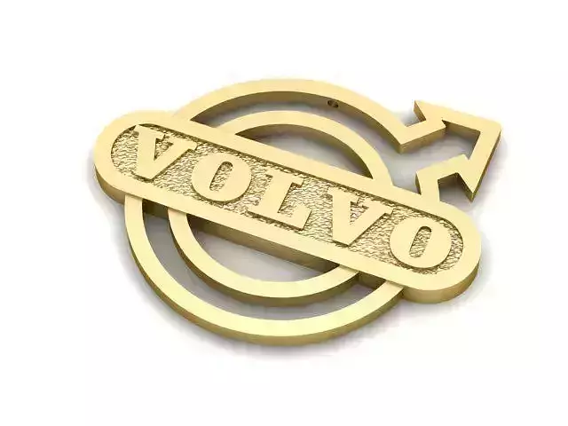 Trinket gold volvo logo