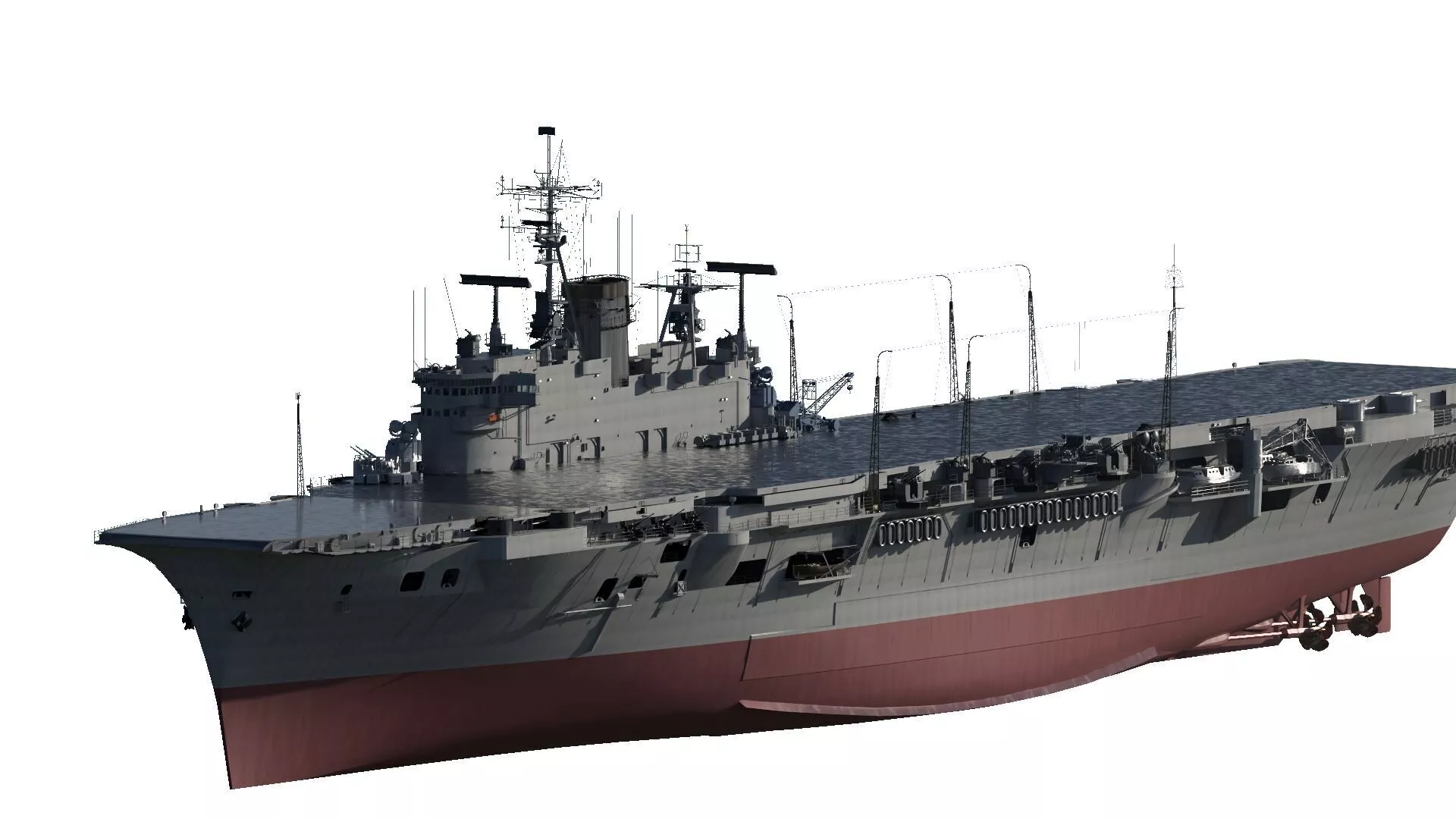 WW2 GREAT BRITAIN DETAILED AIRCRAFT CARRIER 3D model