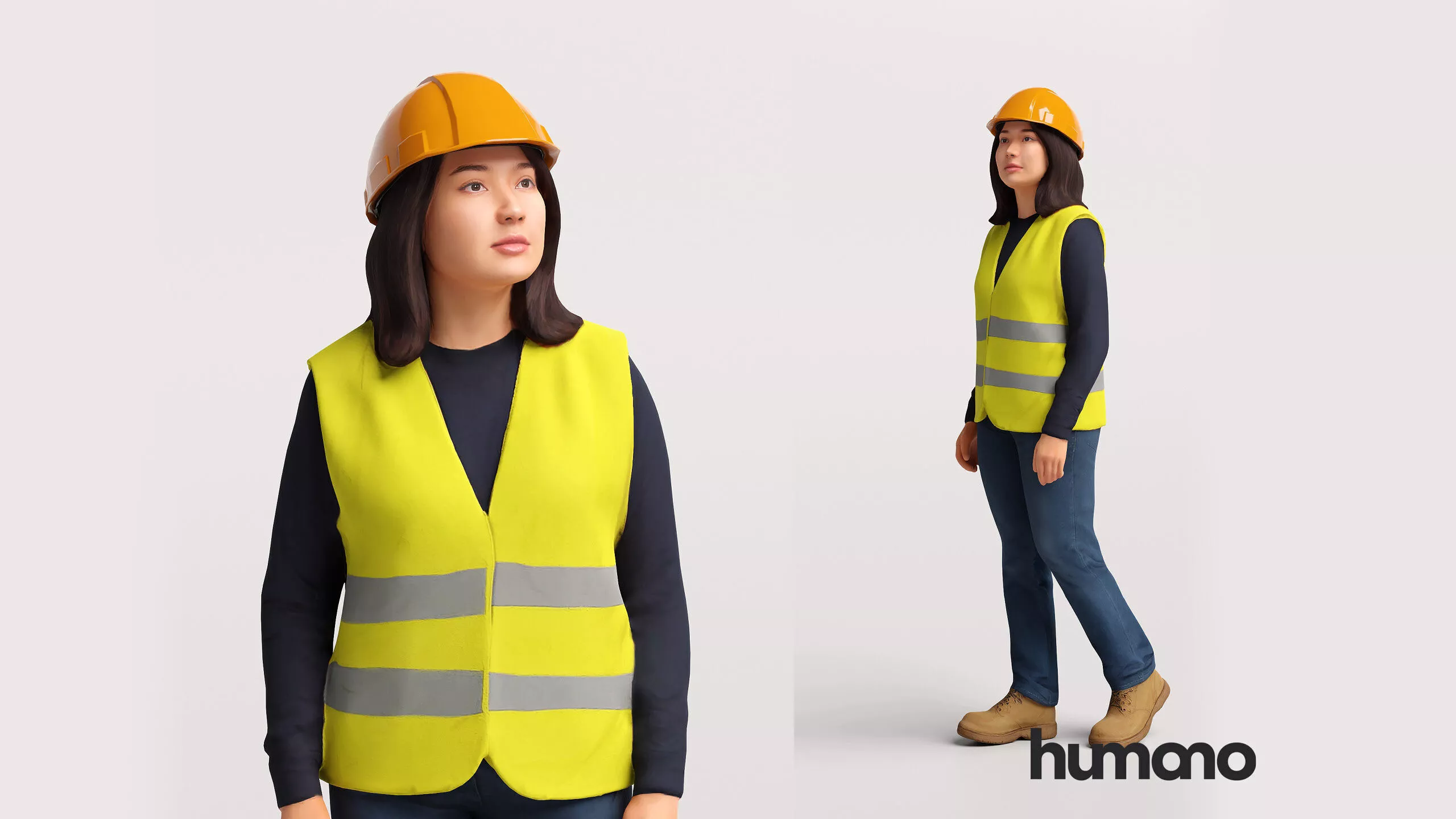Humano Workwear Woman - Construction Worker - 2611-006 3D model