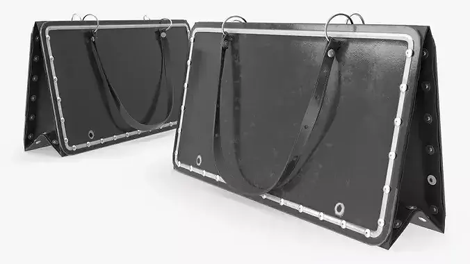 Handmade Car License Plate Bag Black 3D model 3