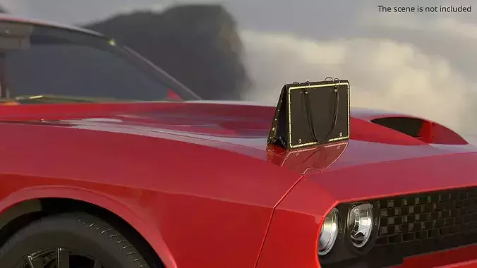 Handmade Car License Plate Bag Black 3D model 2