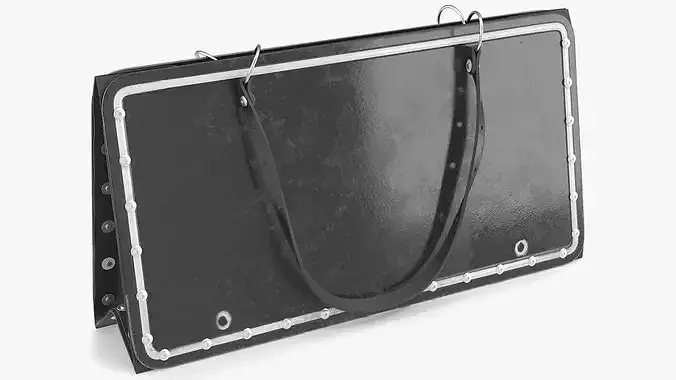 Handmade Car License Plate Bag Black 3D model