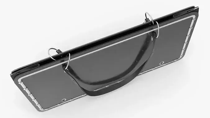 Handmade Car License Plate Bag Black 3D model 4