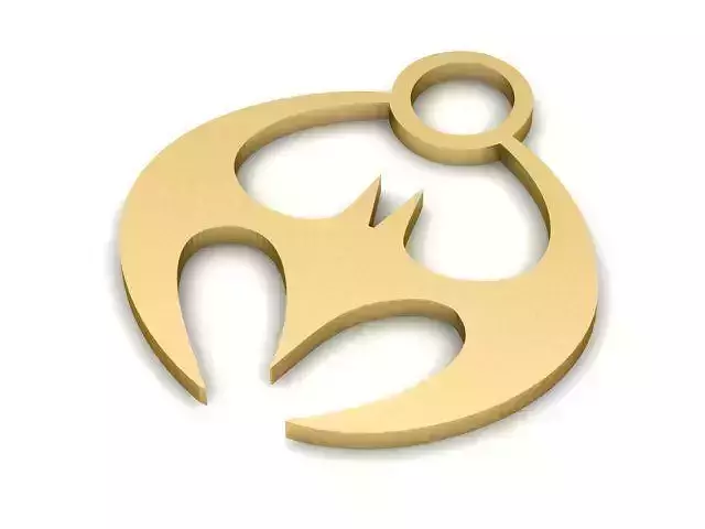 Trinket gold bat symbol