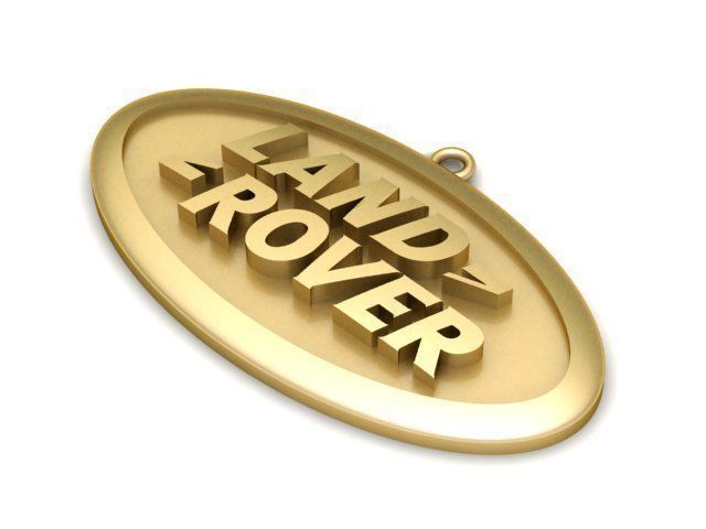 Trinket gold land rover logo 3D print model