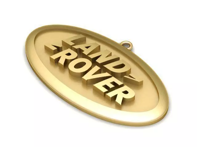 Trinket gold land rover logo 3D print model