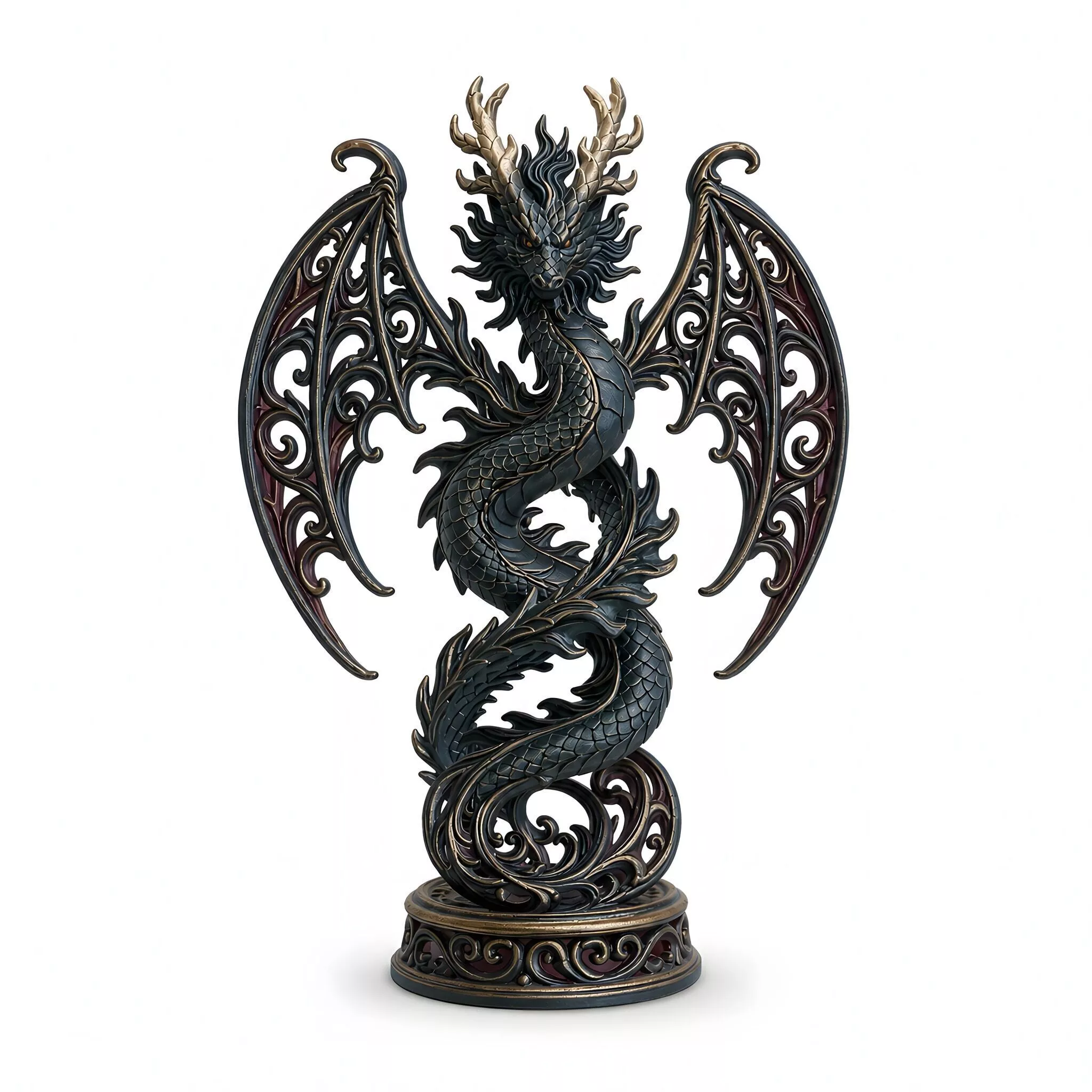 Spiral Celestial Dragon 3D Print Sculpture 3D print model
