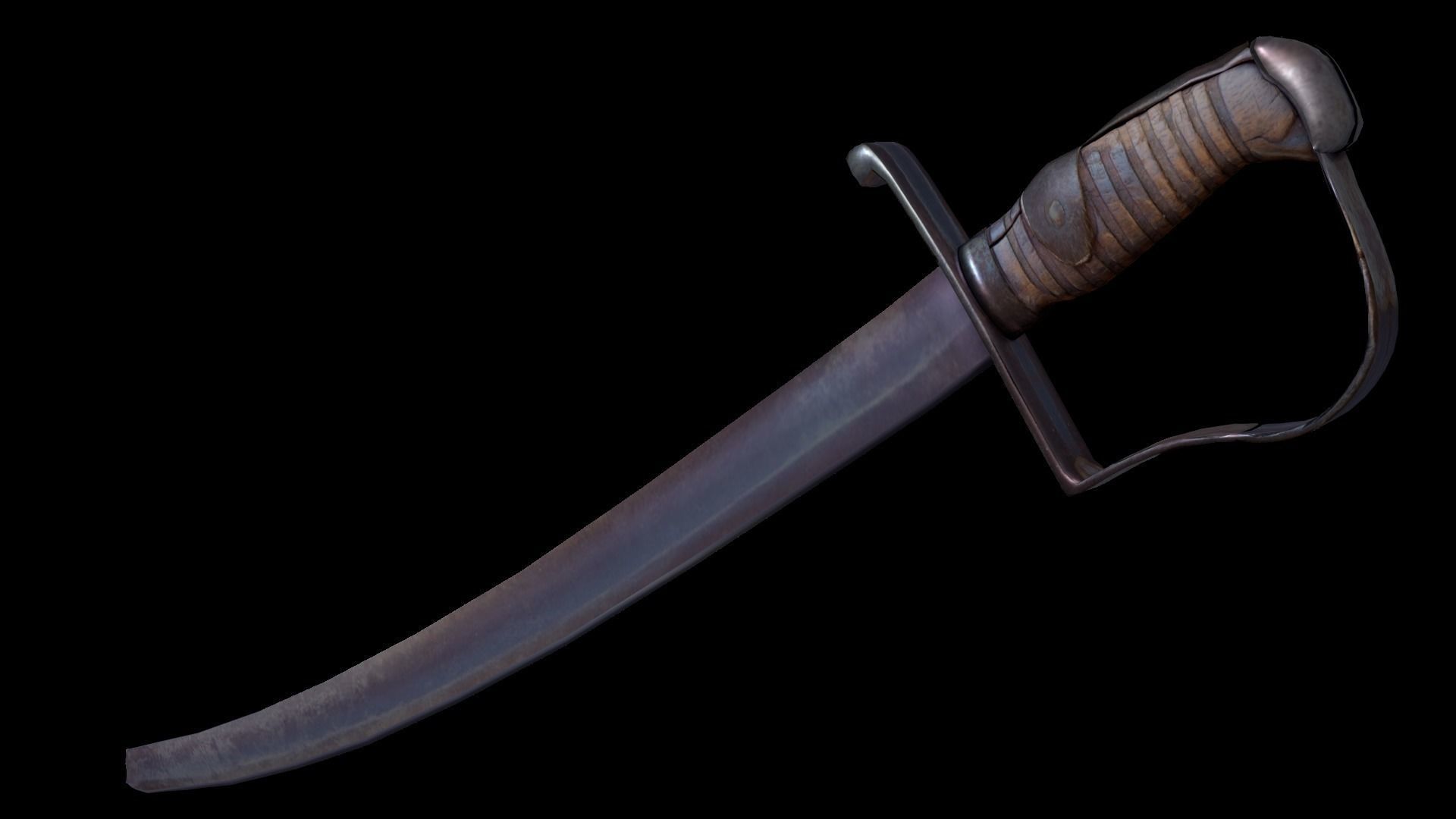 Light Cavalry Sabre British Short M1796 Historically Accurate Low-poly 3D model_1