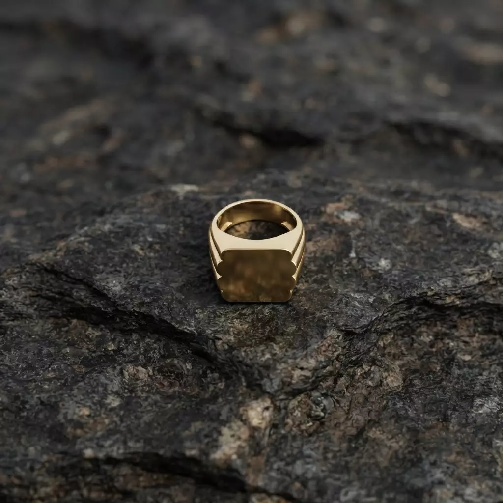 Jewelry Signet Ring v23 L Size 3D print model