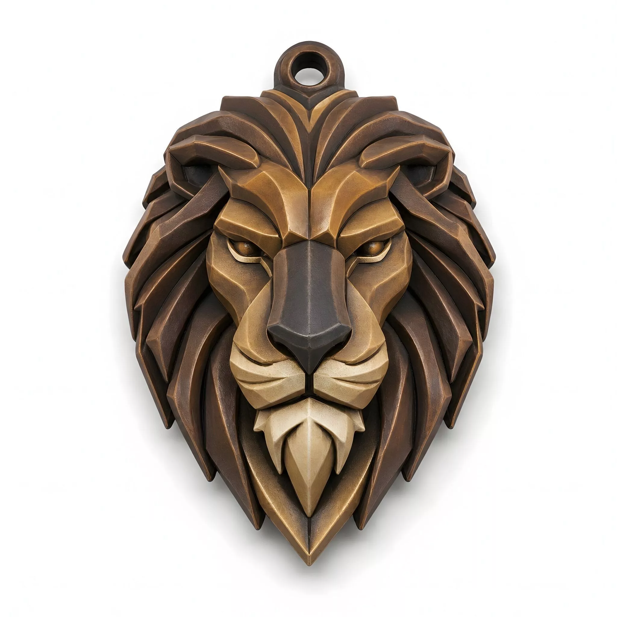 Angular Lion Crest 3D Printable Pendant 3D print model